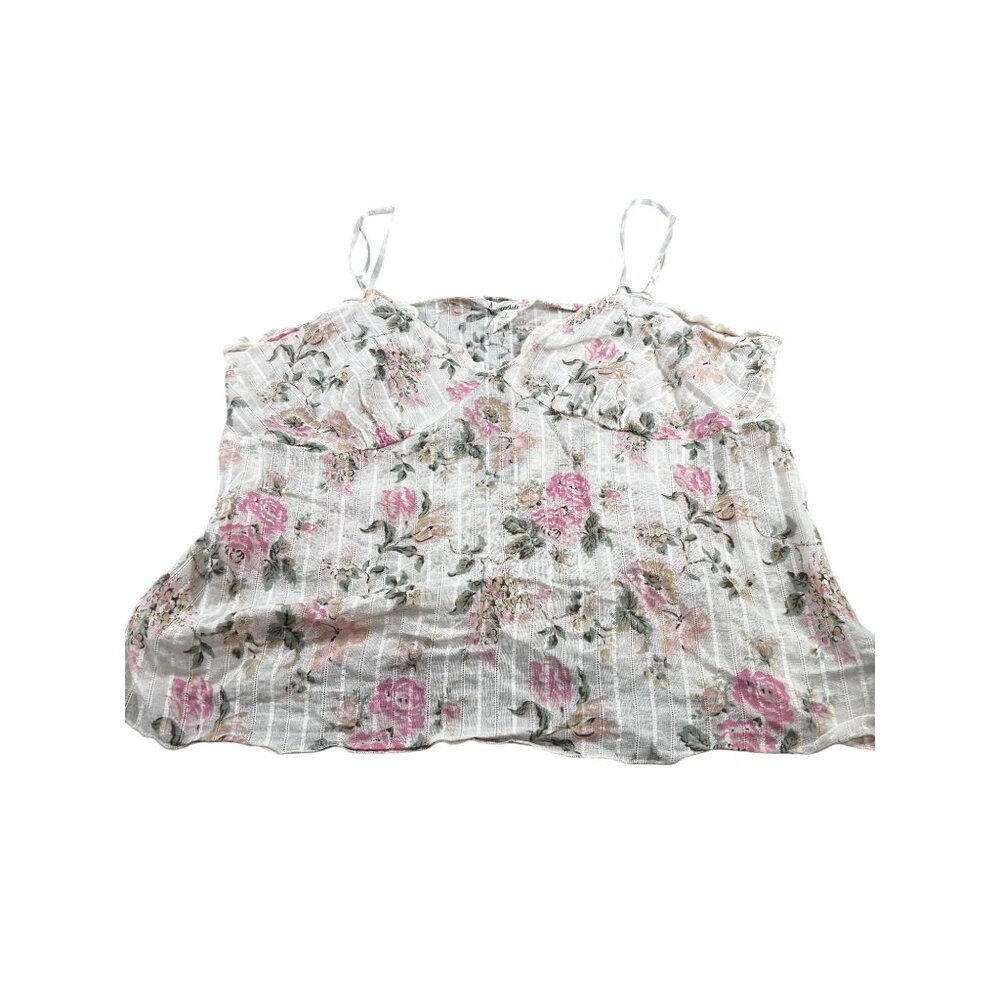 Aeropostale Womens Floral Spaghetti Strap Top L - Picture 5 of 9